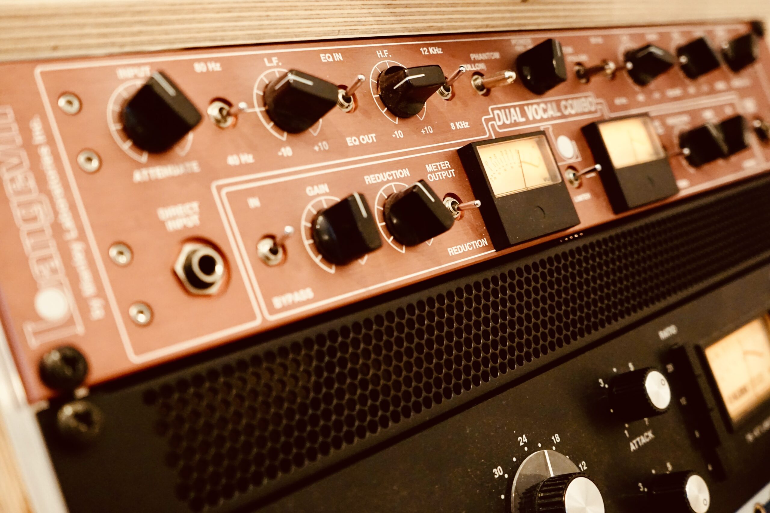 hochwertige Preamps (Langevin DVC, Neve-Style Pre, Tube EQ und 1176 Style